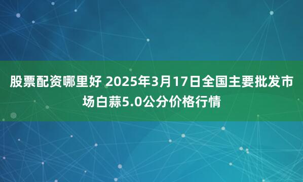 股票配资哪里好 2025年3月17日全国主要批发市场白蒜5.0公分价格行情