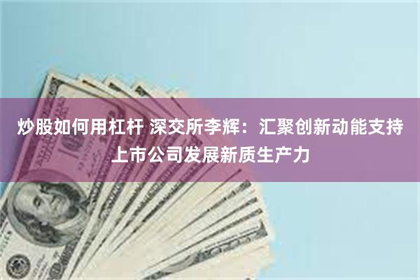 炒股如何用杠杆 深交所李辉：汇聚创新动能支持上市公司发展新质生产力