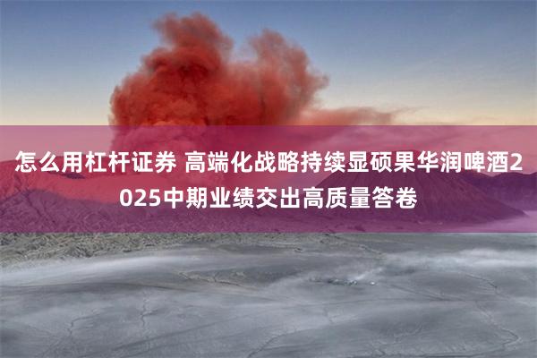 怎么用杠杆证券 高端化战略持续显硕果华润啤酒2025中期业绩交出高质量答卷